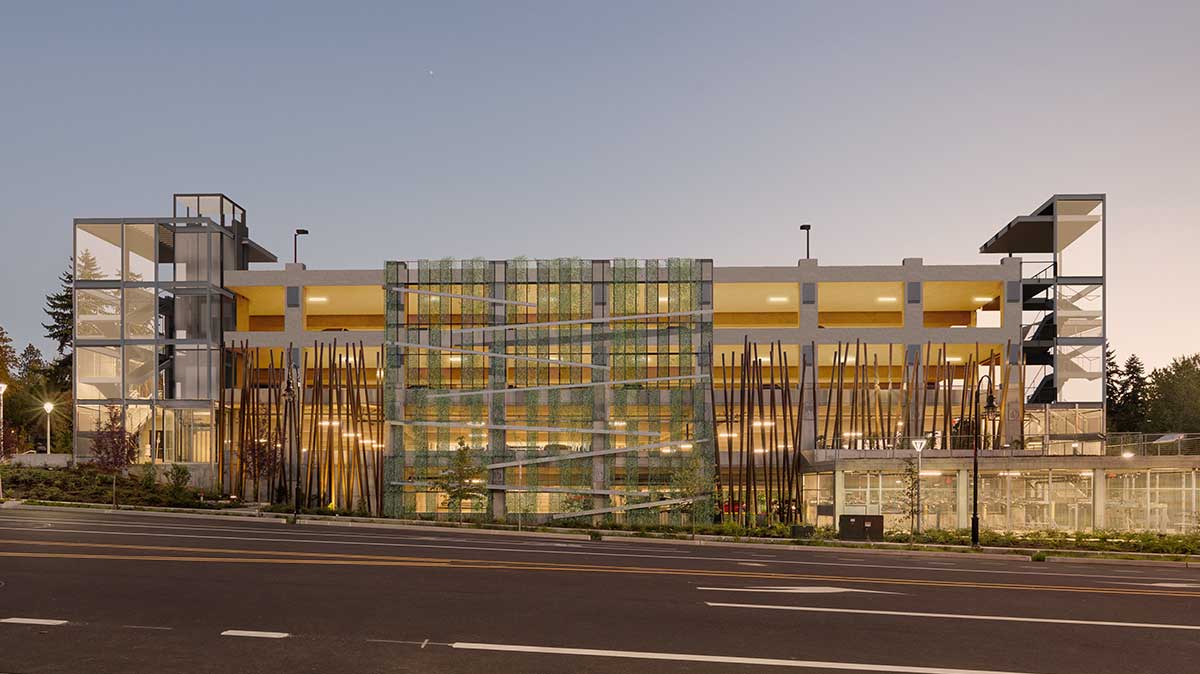 SE Park Avenue Park & Ride Garage Expansion concept showing two additional floors for parking.