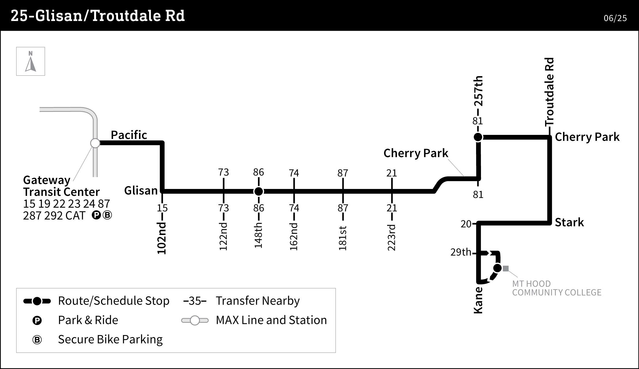 Bus Line 25 route map