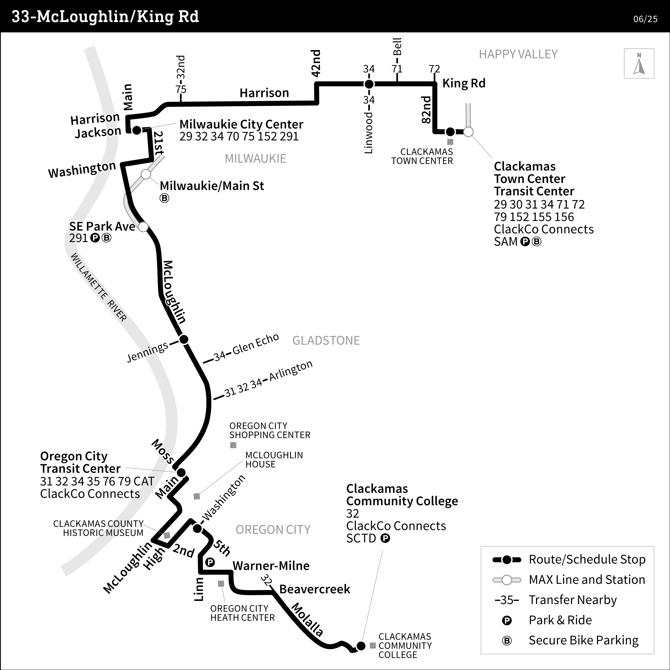 Bus Line 33 route map